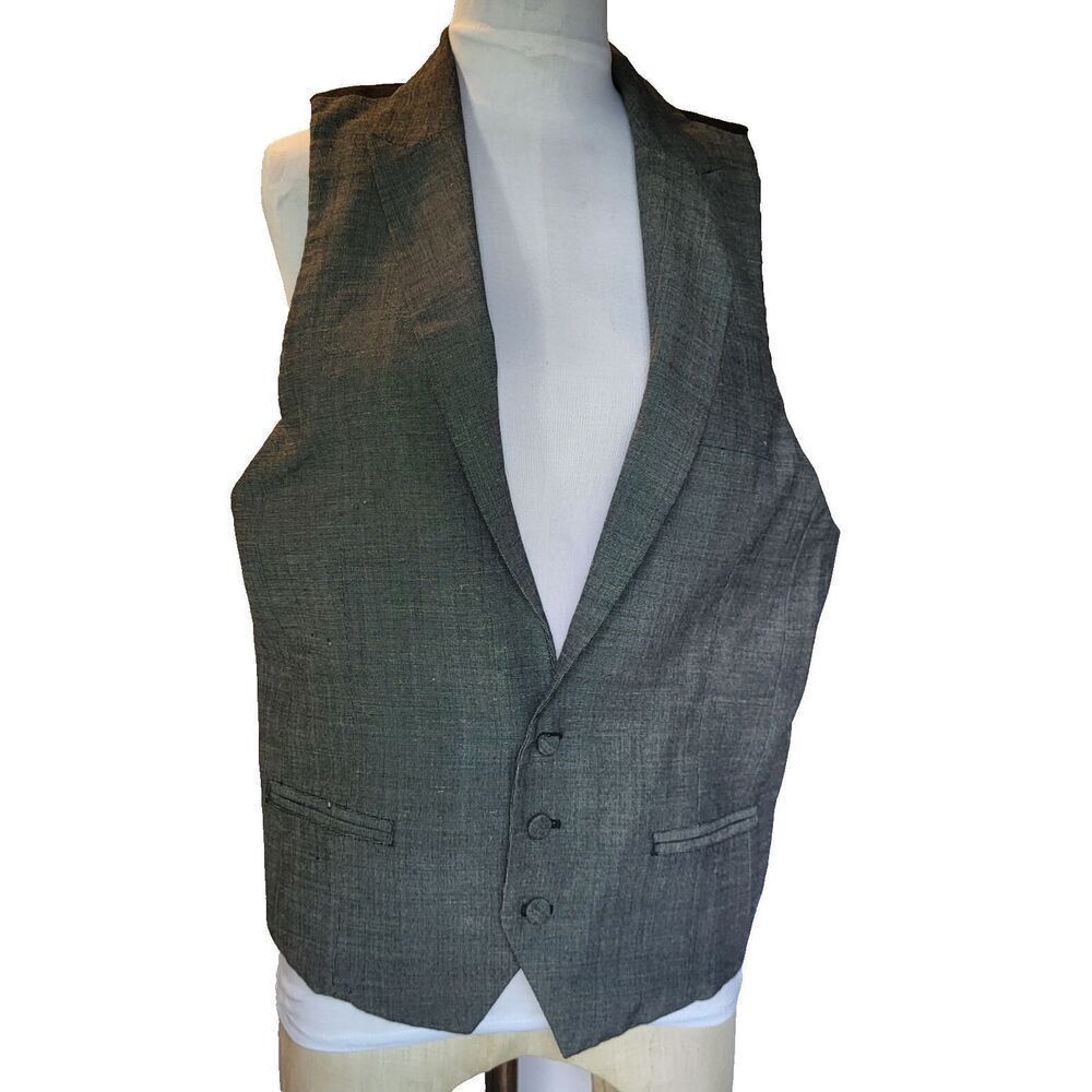 7 for all Mankind Grey Vest Cotton Viscose L
